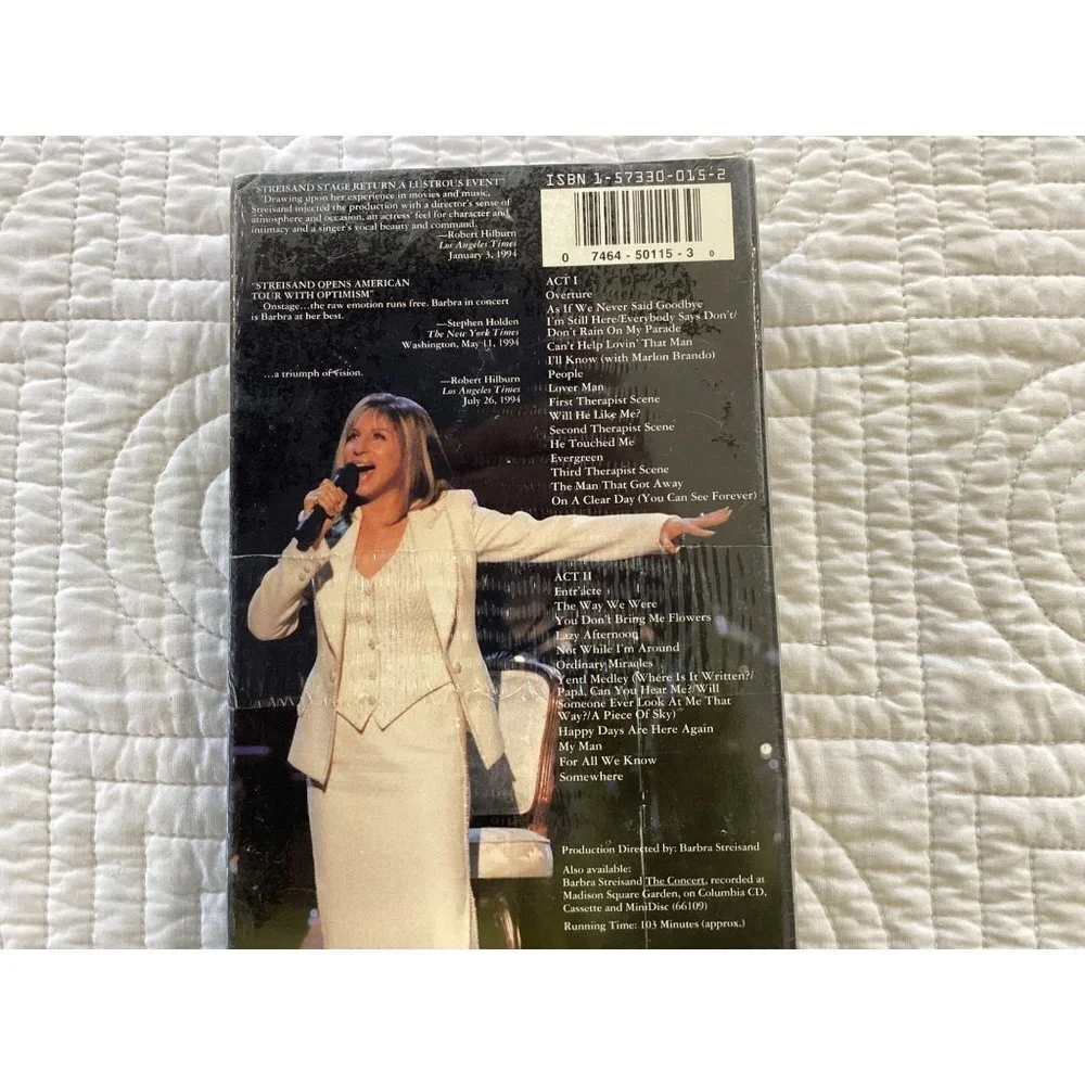New Barbra Streisand - Barbra The Concert VHS 1994 Live At The Arrowhead Pond VT